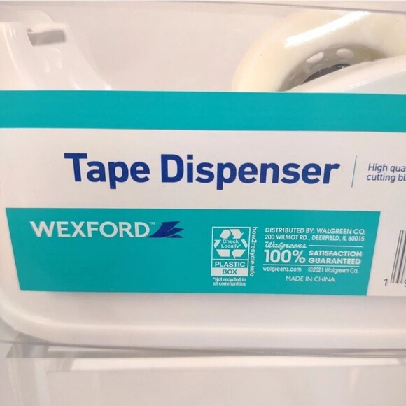 Wexford Desktop Desk Tape Dispenser White NWT - Picture 2 of 13